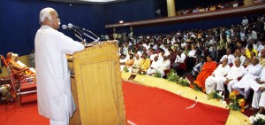 RSS Sarasanghachalak Mohan Bhagwat addressing the national seminar
