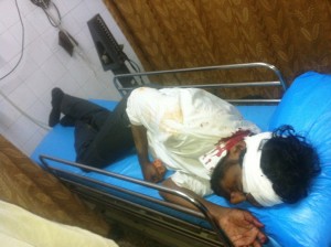 RSS Karyakarta Anjaneyalu deeply injured