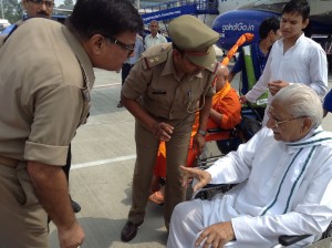 VHP Veteran Ashok Singhal, an untired warrior, RSS Pracharak, recently arrested in Lucknow during VHP's 84-Kosi Parikrama Yatra. Singhal's contribution is high for the VHP in last 25 years.