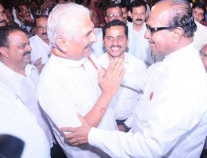 Dr Prabhakar Bhat meets Janardhan Poojary in Mangalore