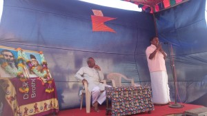 RSS Pracharak Muniyappa addressing