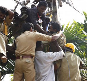 Dhanesh in rescue work