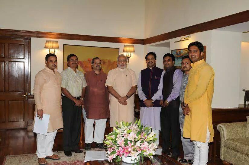 Team ABVP with PM Modi June 26-2014