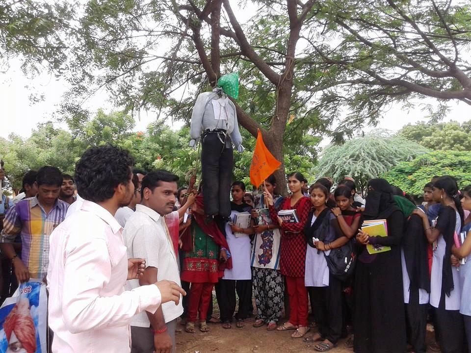 ABVP Protest at Muddebihal