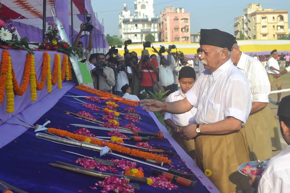 RSS Sarasanghachalak at VIJAYA Dashami Celebrations Nagpur October 3, 2014