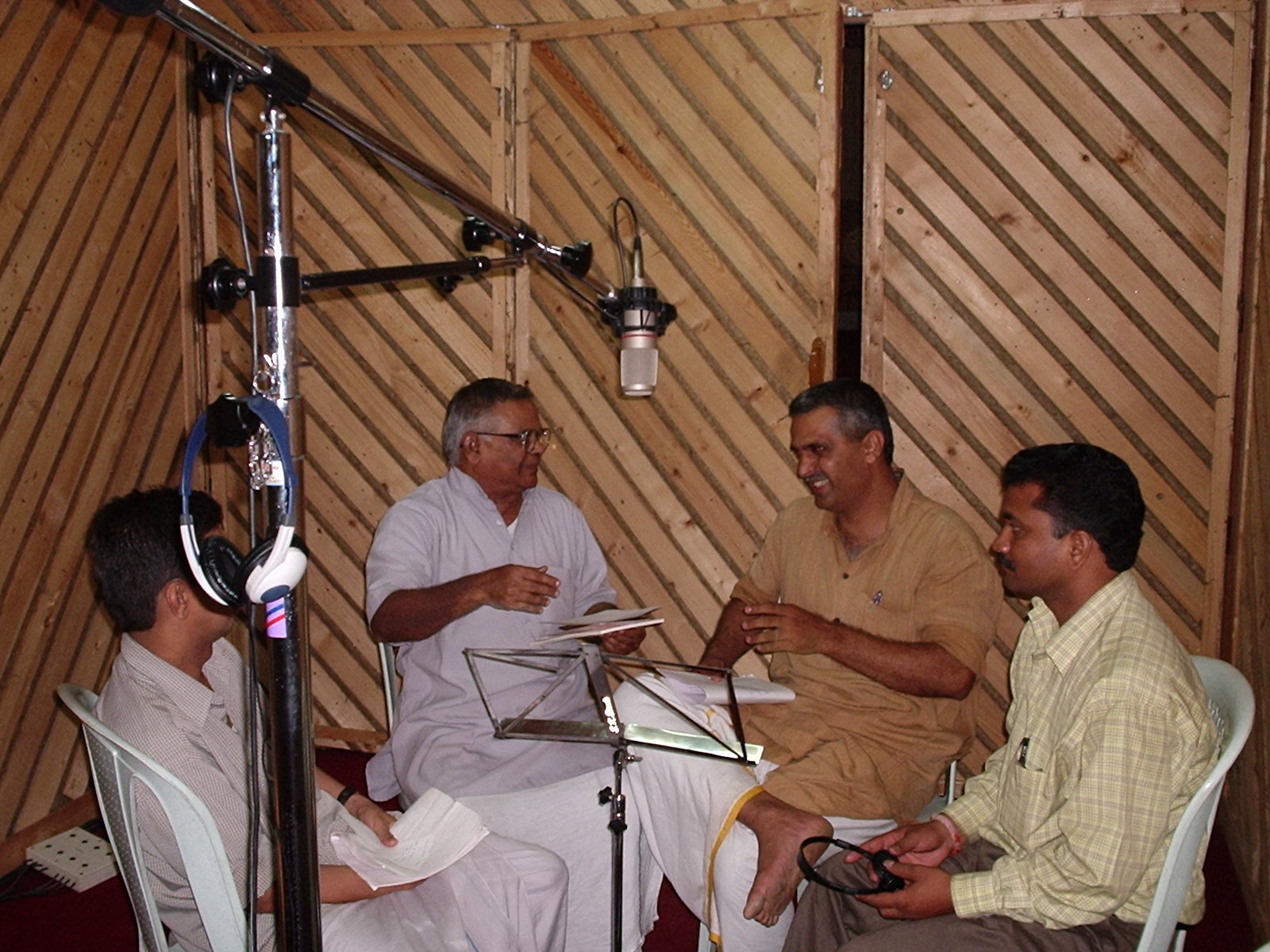 Chakravarti Tirumagan - during recording of an audio cassette in Bengaluru