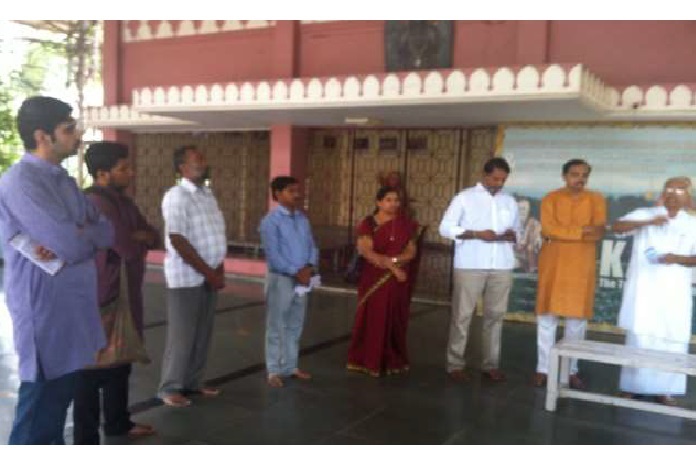 Dinesh Kamat, national organising secretary of Samskrit Bharati during the Campaign in Mysuru on Sunday