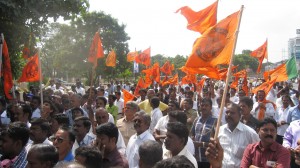Chennai Patriots stage protest against the Home Minister.