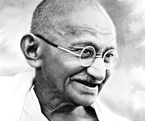 Mahatma Ganghiji, global icon of Truth and Non-Violence.