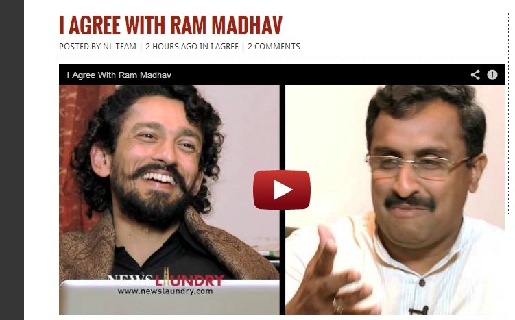 'I Agree with Ram Madhav': A special Interview with Ram Madhav by Newslaundry.Com